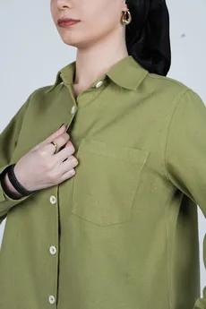 شومیز یقه برگردان کوتاه زنانه