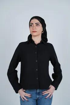 شومیز یقه برگردان کوتاه زنانه