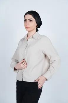 شومیز یقه برگردان کوتاه زنانه