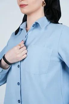 شومیز یقه برگردان کوتاه زنانه