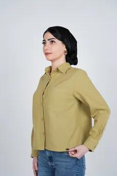 شومیز یقه برگردان کوتاه زنانه