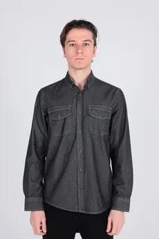 پیراهن آستین بلند جین مردانه جیبدار