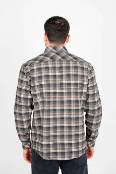 پیراهن آستین بلند پشمی یقه برگردان چهارخانه مردانه