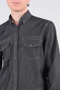 پیراهن آستین بلند جین مردانه جیبدار