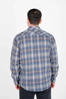 پیراهن آستین بلند پشمی یقه برگردان چهارخانه مردانه 