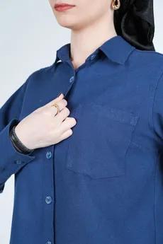 شومیز یقه برگردان کوتاه زنانه