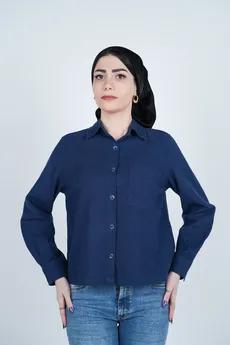 شومیز یقه برگردان کوتاه زنانه