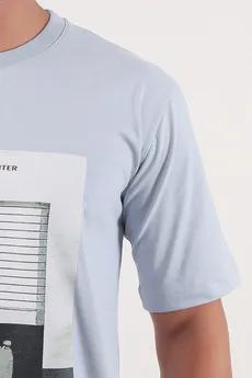 تیشرت آستین کوتاه یقه گرد چاپدار