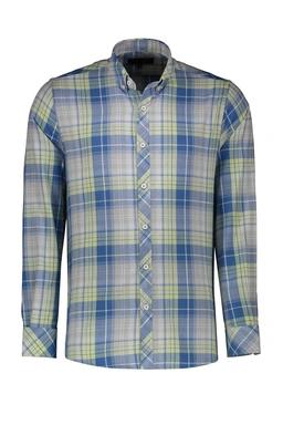 پیراهن آستین بلند مردانه طرح چهارخانه استایل رگولار ، پیراهن های پاتن جامه در طرح های متنوع و مختلف.