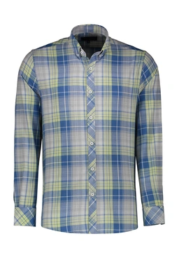 پیراهن آستین بلند مردانه طرح چهارخانه استایل رگولار ، پیراهن های پاتن جامه در طرح های متنوع و مختلف.