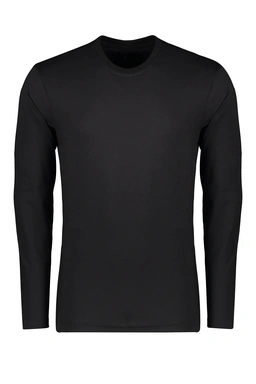 تی شرت آستین بلند مردانه رنگ مشکی. خرید تیشرت مشکی مردانه. 