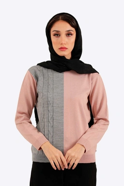 خرید بلوز بافت زنانه گرم و کشی یقه دار.