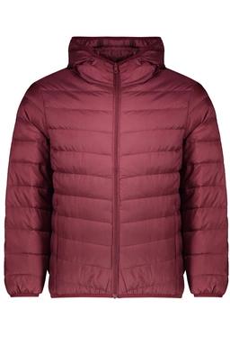 خرید کاپشن مردانه شمعی زرشکی پفی ، با ضخامت کم کاپشن ضد آب و بادگیر از برند پاتن جامه. 