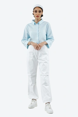 شومیز پیراهن زنانه بزند پاتن جامه. پیراهن زنانه رنگ آبی روشن خرید آنلاین و ارسال رایگان لباس زنانه