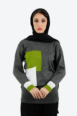 تونیک بافت زنانه گرم بافت کشی قد تا روی باسن