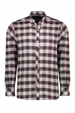 خرید پیراهن آستین بلند پشمی مردانه طرح چهارخانه با ارسال رایگان از فروشگاه آنلاین پاتن جامه.