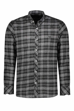 خرید پیراهن آستین بلند پشمی مردانه طرح چهارخانه با ارسال رایگان از فروشگاه آنلاین پاتن جامه. 