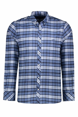 خرید پیراهن آستین بلند پشمی مردانه طرح چهارخانه با ارسال رایگان از فروشگاه آنلاین پاتن جامه. 