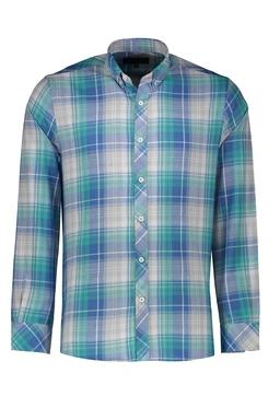 پیراهن آستین بلند مردانه طرح چهارخانه استایل رگولار ، پیراهن های پاتن جامه در طرح های متنوع و مختلف.