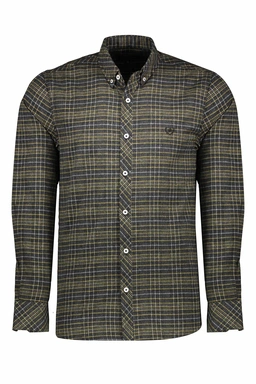 خرید پیراهن آستین بلند پشمی مردانه طرح چهارخانه با ارسال رایگان از فروشگاه آنلاین پاتن جامه. 