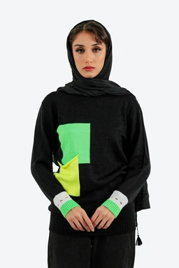 تونیک بافت زنانه گرم بافت کشی قد تا روی باسن