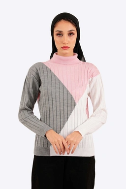 خرید بافت یقه اسکی زنانه گرم. یقه اسکی زنانه فری سایز.