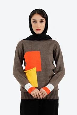 تونیک بافت زنانه گرم بافت کشی قد تا روی باسن