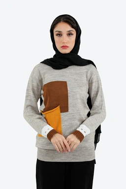 تونیک بافت زنانه گرم بافت کشی قد تا روی باسن