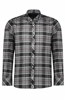 خرید پیراهن آستین بلند پشمی مردانه طرح چهارخانه با ارسال رایگان از فروشگاه آنلاین پاتن جامه. 