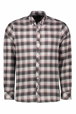 خرید پیراهن آستین بلند پشمی مردانه طرح چهارخانه با ارسال رایگان از فروشگاه آنلاین پاتن جامه. 