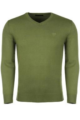 بافت یقه هفت سبز روشن مردانه ، تولید از برند پاتن جامه ، پلیور گرم مردانه مناسب فصول سرد.