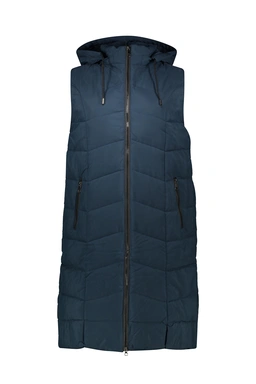 پافر شمعی زنانه رنگ سبز آبی ، پافر بلند کلاهدار جداشونده توسط زیپ. 