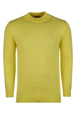 بافت یقه پنج سانت  لیمویی مردانه ، تولید از برند پاتن جامه ، پلیور گرم مردانه مناسب فصول سرد.