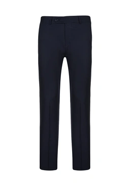 شلوار فاستونی مردانه رنگ سرمه ای تیره ، جنس شلوار پارچه ای پلی استر و ویسکوز از برند پاتن جامه.