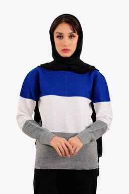 خرید بافت زنانه به صورت آنلاین با ارسال رایگان ، بافت سه تیکه زنانه یقه گرد پلیسه دار