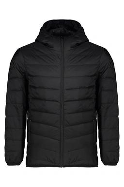 خرید کاپشن مردانه شمعی مشکی پفی ، با ضخامت متوسط کاپشن ضد آب و بادگیر از برند پاتن جامه. 