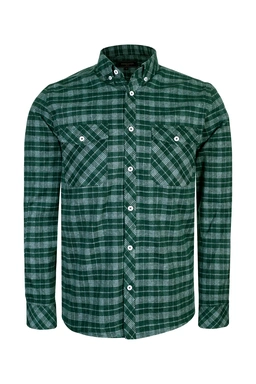 پیراهن طرح چهارخانه دو جیب در دار پشمی مردانه ، از برند پاتن جامه. 