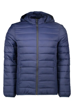  خرید کاپشن مردانه شمعی سرمه ایی پفی ، با ضخامت متوسط کاپشن ضد آب و بادگیر از برند پاتن جامه. 