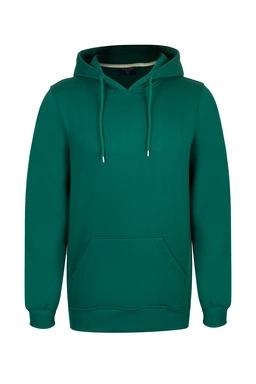 هودی مردانه به رنگ سبز  ، جلو بسته دارای کلاه ثابت ، سوئیشرت هودی ضخیم پاییزه و زمستانه. 