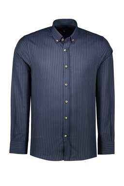 پیراهن رگولار مردانه راه راه  از برند پاتن جامه ، پیراهن یقه برگردان دکمه دار. 