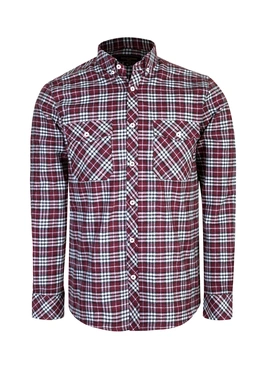 پیراهن طرح چهارخانه دو جیب در دار پشمی مردانه ، از برند پاتن جامه. 