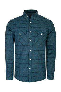 پیراهن طرح چهارخانه دو جیب در دار پشمی مردانه ، از برند پاتن جامه. 