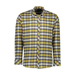 پیراهن آستین بلند مردانه پشمی رگولار طرح چهارخانه.