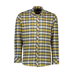 پیراهن آستین بلند مردانه پشمی رگولار طرح چهارخانه.