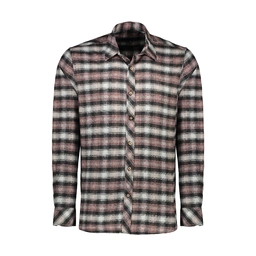 پیراهن پشمی آستین بلند مردانه تولید پاتن جامه می باشد. جنس پارچه صد در صد پنبه می باشد. پارچه براش خ