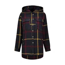 پیراهن پشمی کلاهدار زنانه تولید پاتن جامه می باشد. جنس پلی استر پنبه لاکرا می باشد. پارچه ضخیم پشمی 