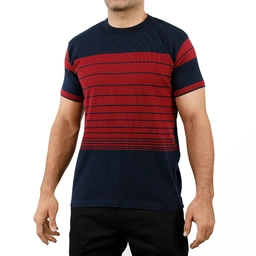 خرید پلیور آستین کوتاه مردانه صد در صد پنبه. پلیور آستین کوتاه نخی طرح دار.  جنس تیشرت بافت (صد در ص