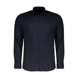 خرید پیراهن کتان آستین بلند سرمه ای سیر مردانه تولید پاتن جامه می باشد. جنس پارچه کتان (97 درصد کتان