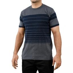 خرید پلیور آستین کوتاه مردانه صد در صد پنبه. پلیور آستین کوتاه نخی طرح دار.  جنس تیشرت بافت (صد در ص