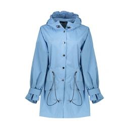 خرید بارانی زنانه آبی تولید پاتن جامه می باشد. بارانی از جنس شمعی صد در صد پلی استر ضد آب می باشد. ب